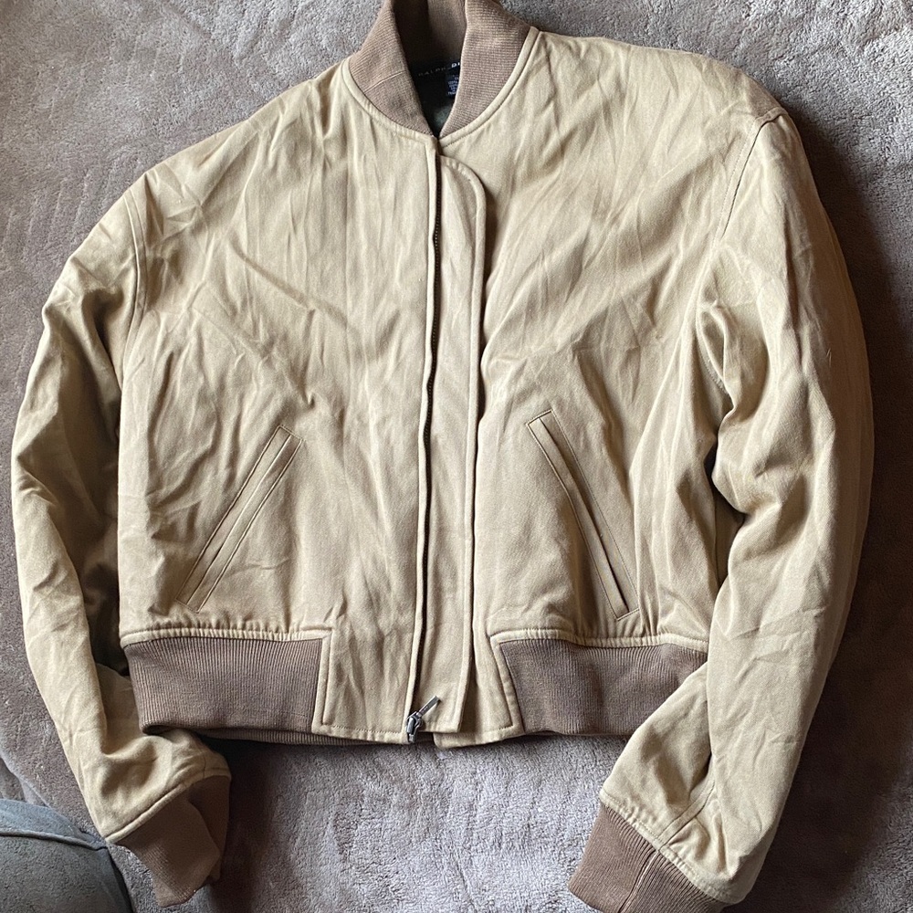 Ralph Lauren Beige Bomber Jacket
